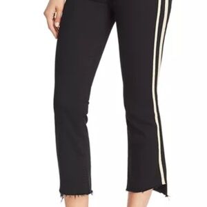 Mother Insider Crop Step-Hem Fray Jeans in Guikty Racer